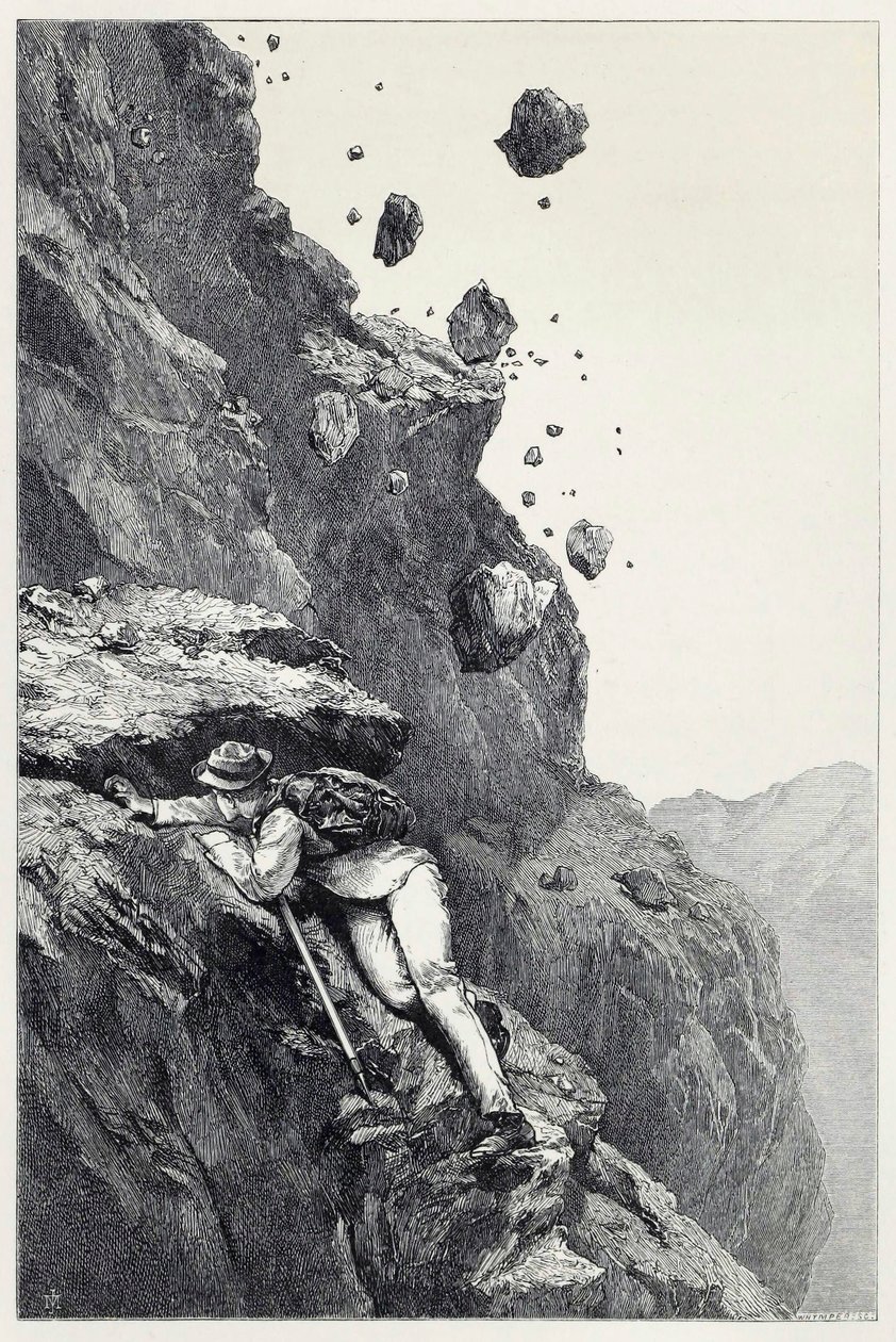 Cannonade a Matterhornon, a Scrambles-ből az Alpok között 1860-69 között, kocsma. 1871 alkotó: James Mahoney