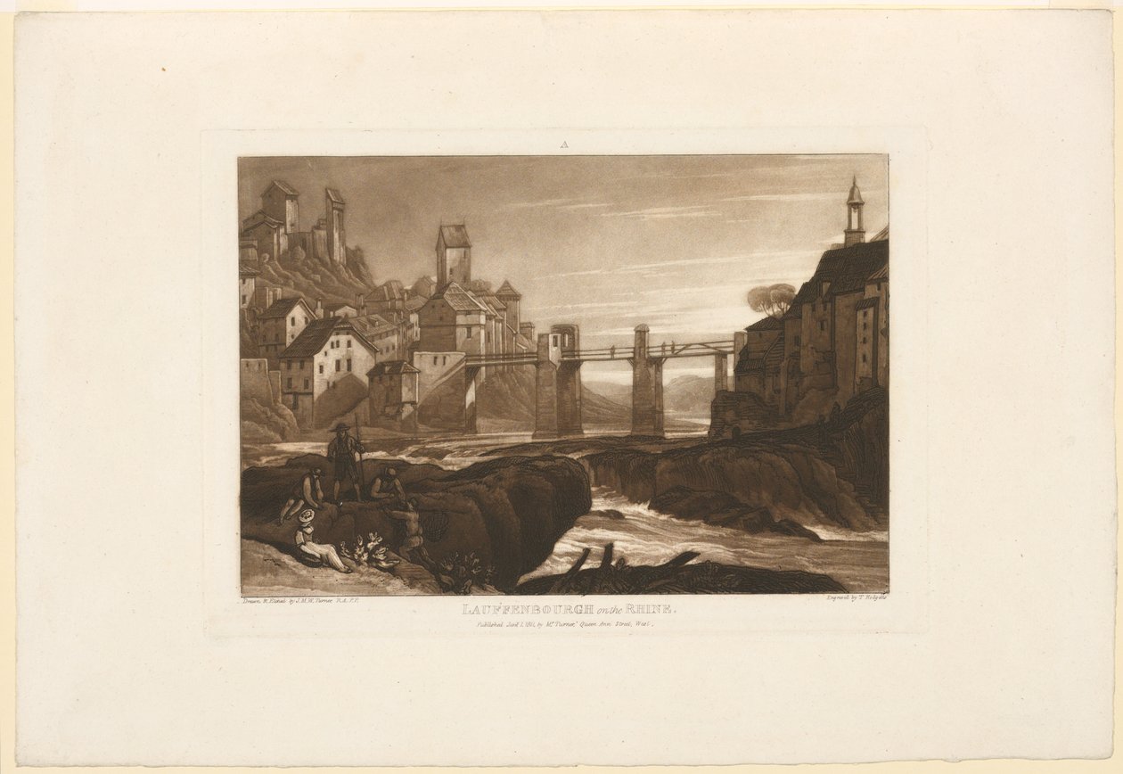 Lauffenbourg a Rajnánál alkotó: James Mallord William Turner
