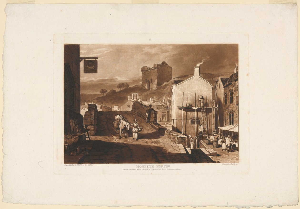 Morpeth, Northumberland, a Liber Studiorumtól alkotó: James Mallord William Turner