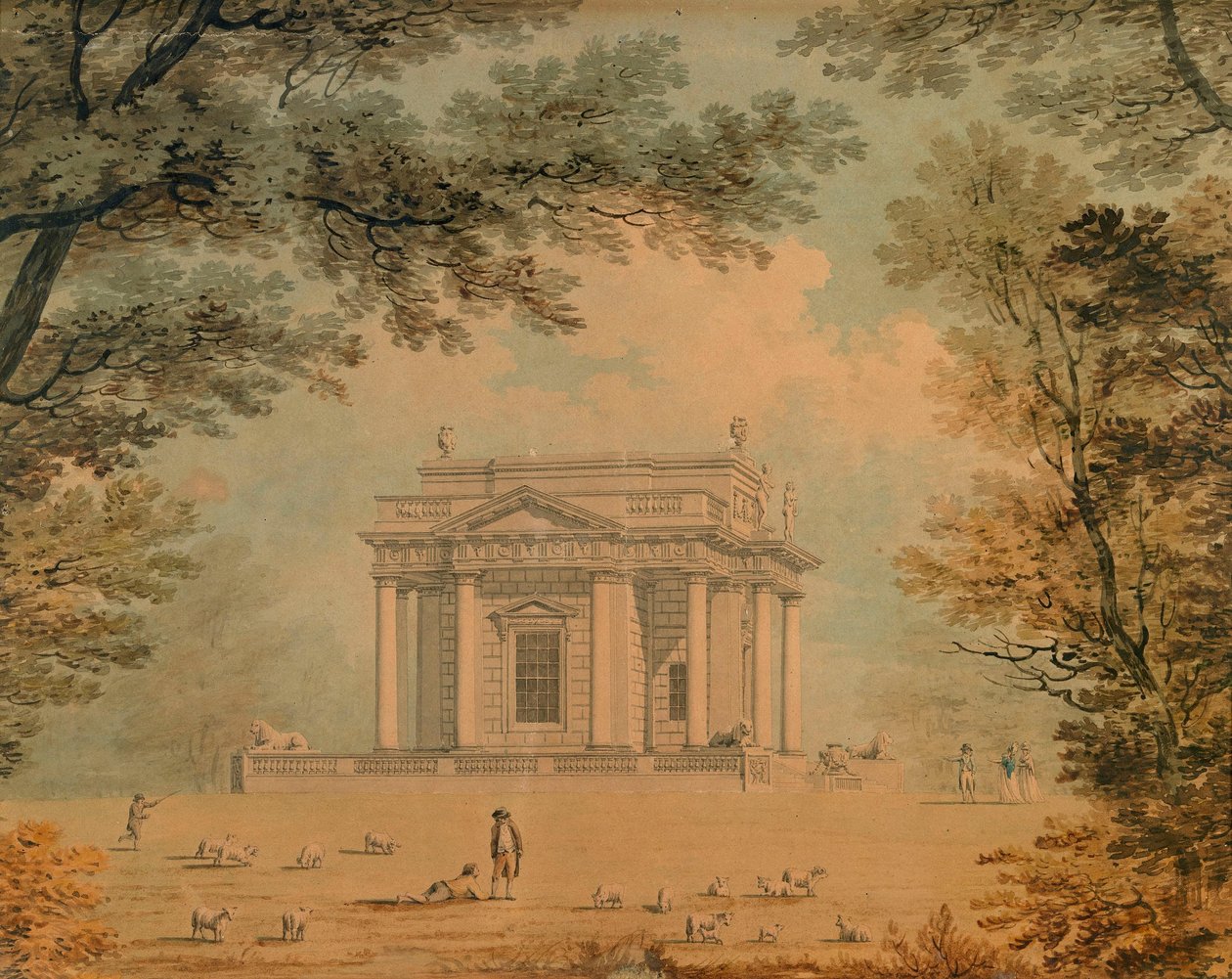 Lord Charlemont kaszinója Dublin Marinóban, nyugat felől alkotó: James Malton