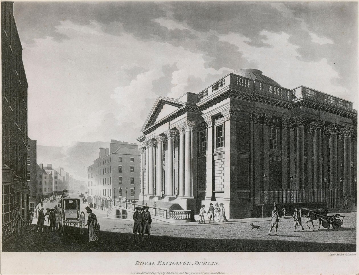 A Royal Exchange (ma City Hall), Cork Hill, Dublin alkotó: James Malton