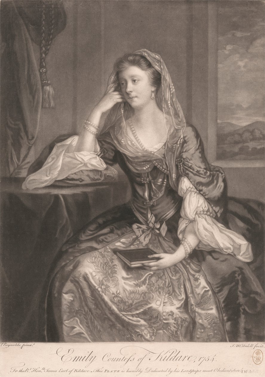Emily Kildare grófnője alkotó: James McArdell