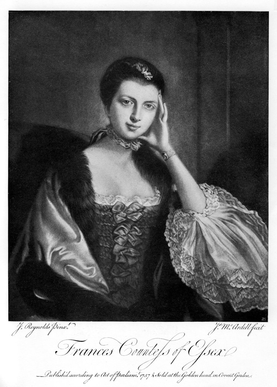 Frances, Essex grófnője, 1757, 1905 alkotó: James McArdell