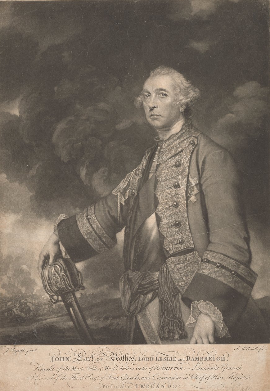 John Leslie tábornok, Rothes 10. grófja alkotó: James McArdell