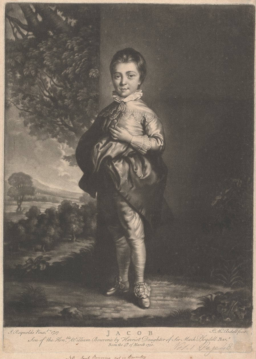 Jacob, a tisztelt William Bouverie fia alkotó: James McArdell