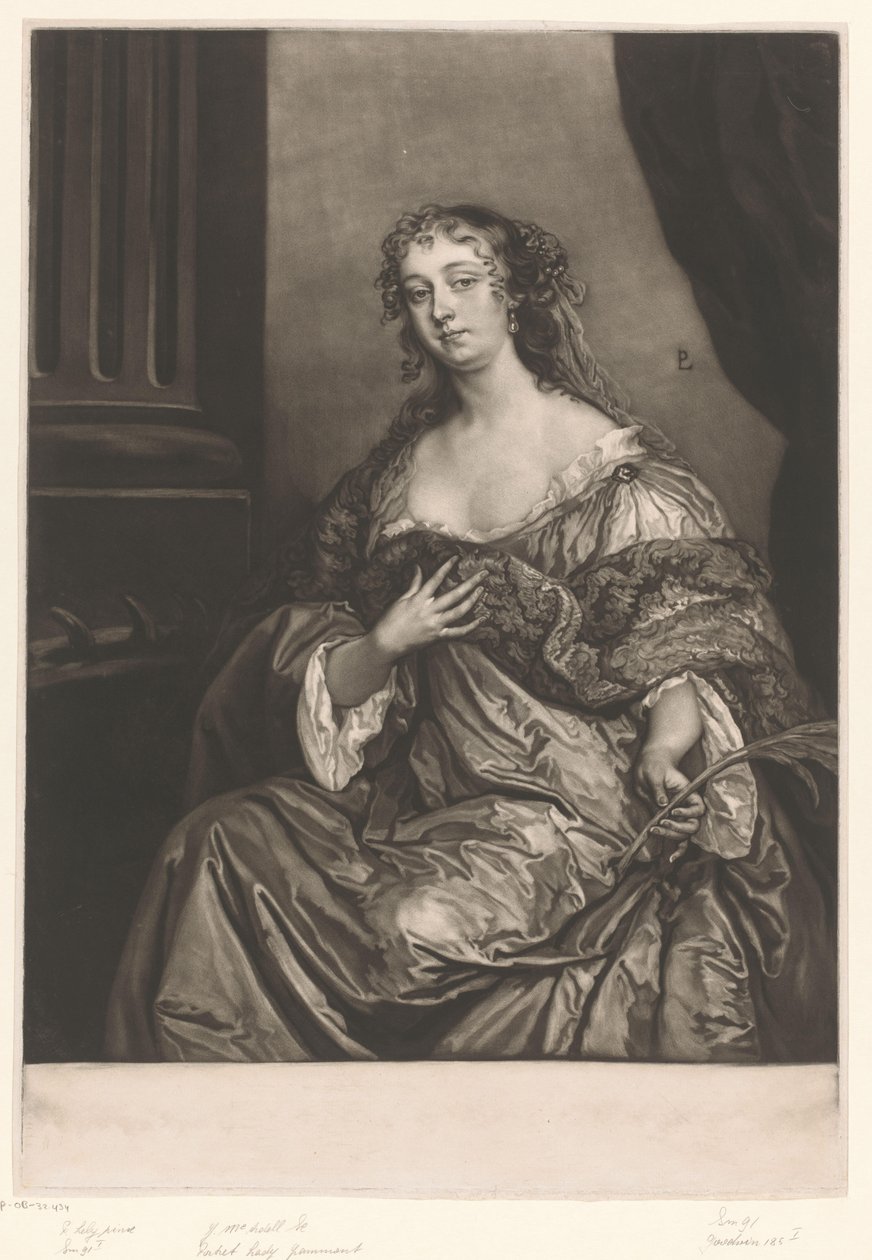 Elizabeth Hamilton portréja Szent Katalinként alkotó: James McArdell