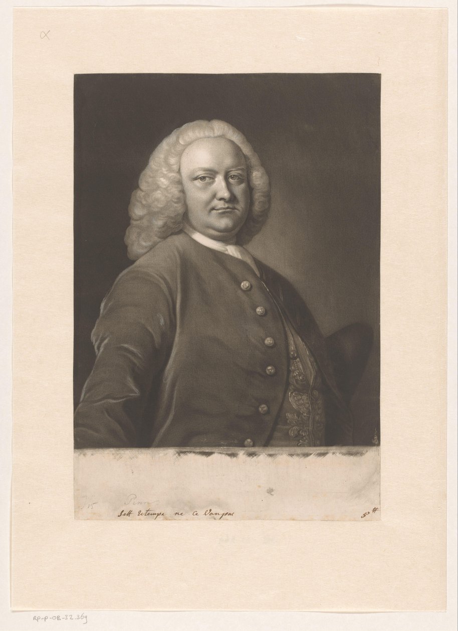 Portret van William Benn alkotó: James McArdell