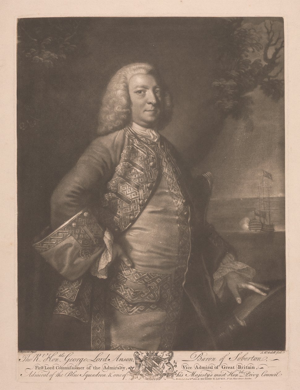 A helyes, tisztelt George Lord Anson alkotó: James McArdell