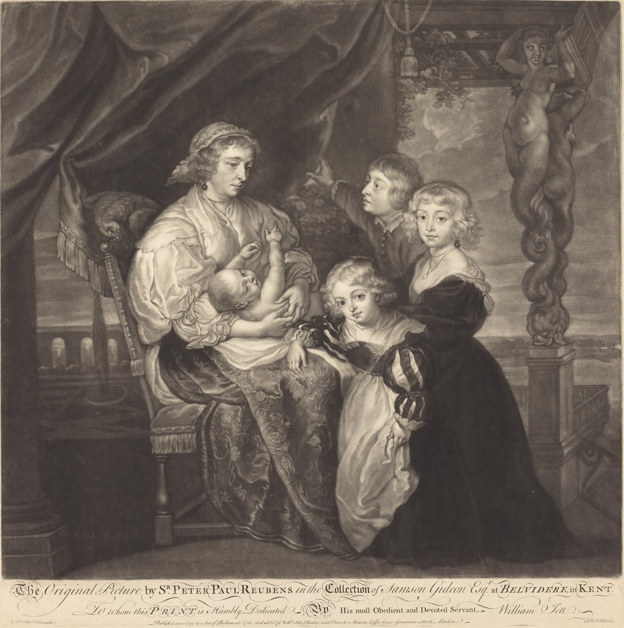 A Gerbier család alkotó: James McArdell after Sir Peter Paul Rubens