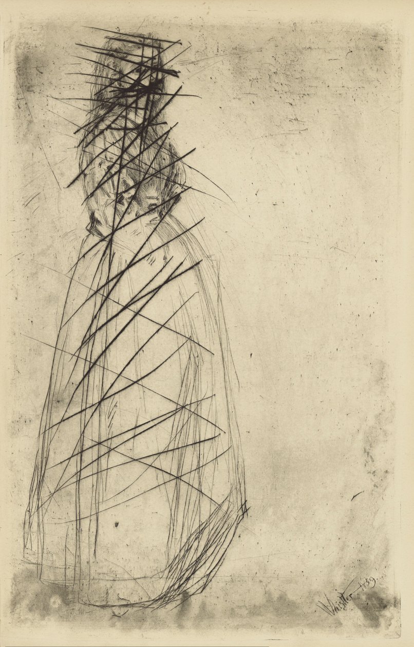 [76] Lenyomatok a Whistler - Fumette Standing törölt lemezeiről. alkotó: James Abbott McNeill Whistler