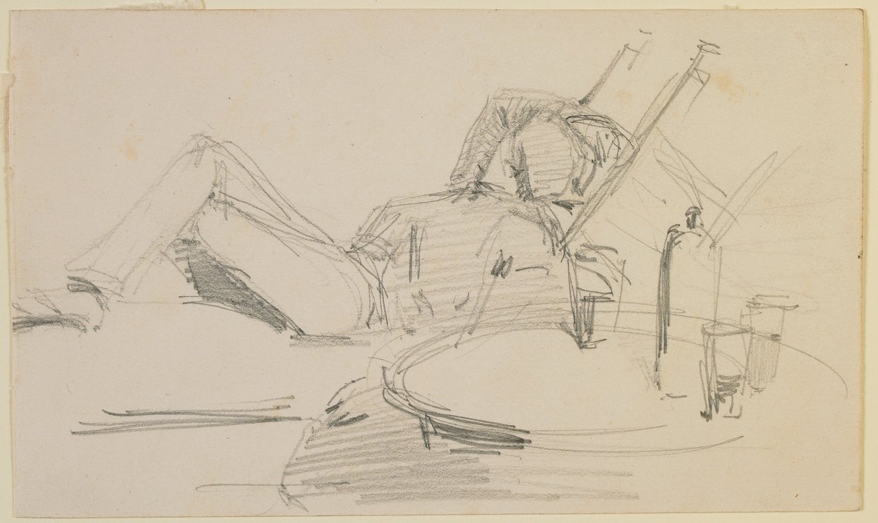 Egy férfi fekve egy ágyon alkotó: James Abbott McNeill Whistler