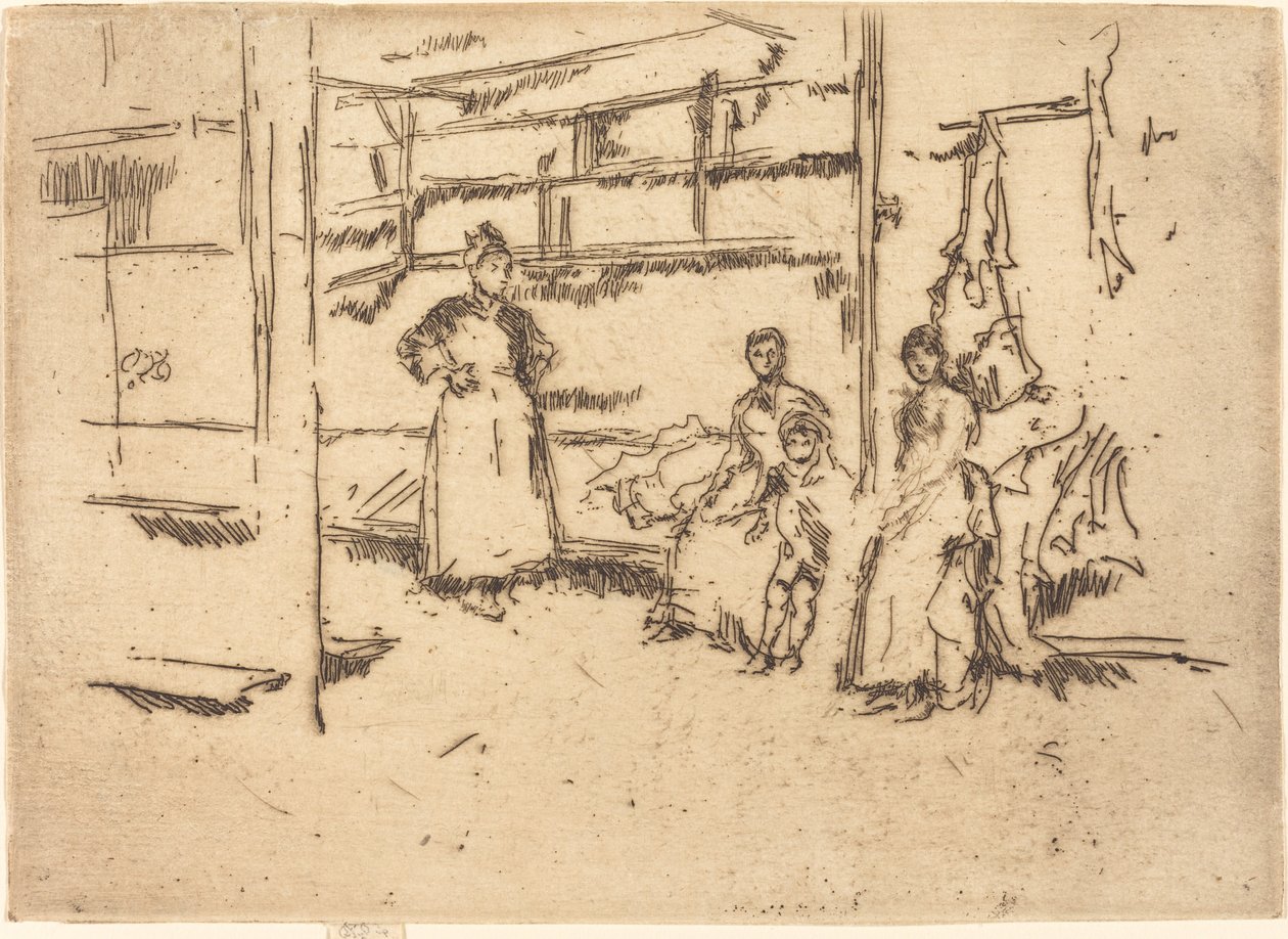 Az eladás után, Houndsditch alkotó: James Abbott McNeill Whistler