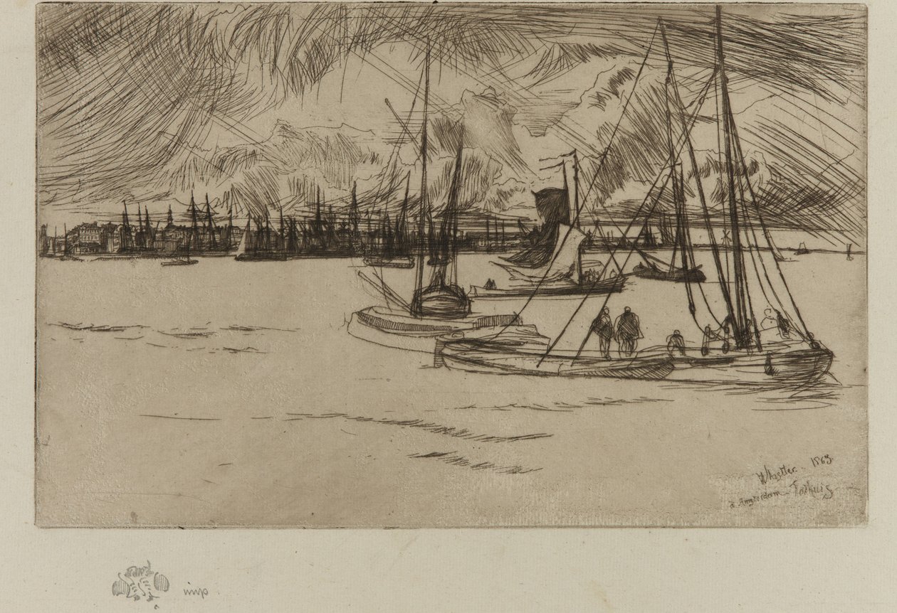 Amszterdam, a Tolhuistól alkotó: James Abbott McNeill Whistler