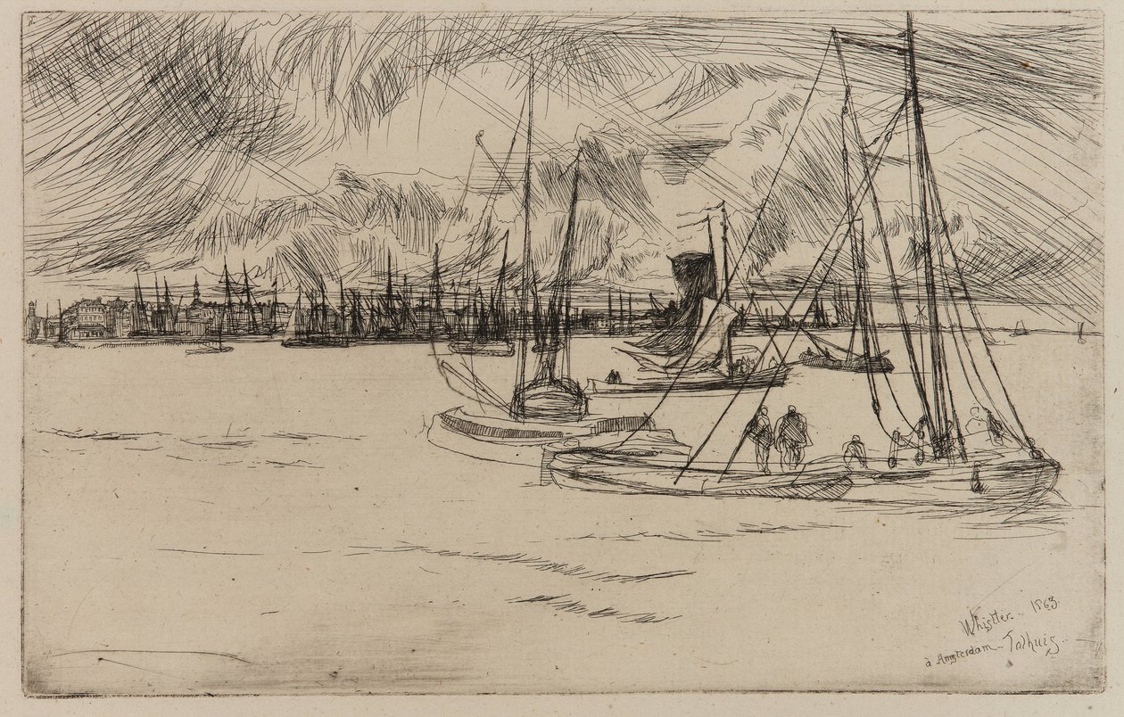 Amszterdam, a Tolhuistól alkotó: James Abbott McNeill Whistler