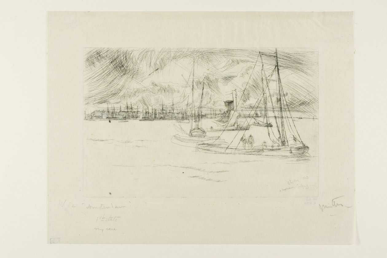 Amszterdam, a Tolhuistól alkotó: James Abbott McNeill Whistler
