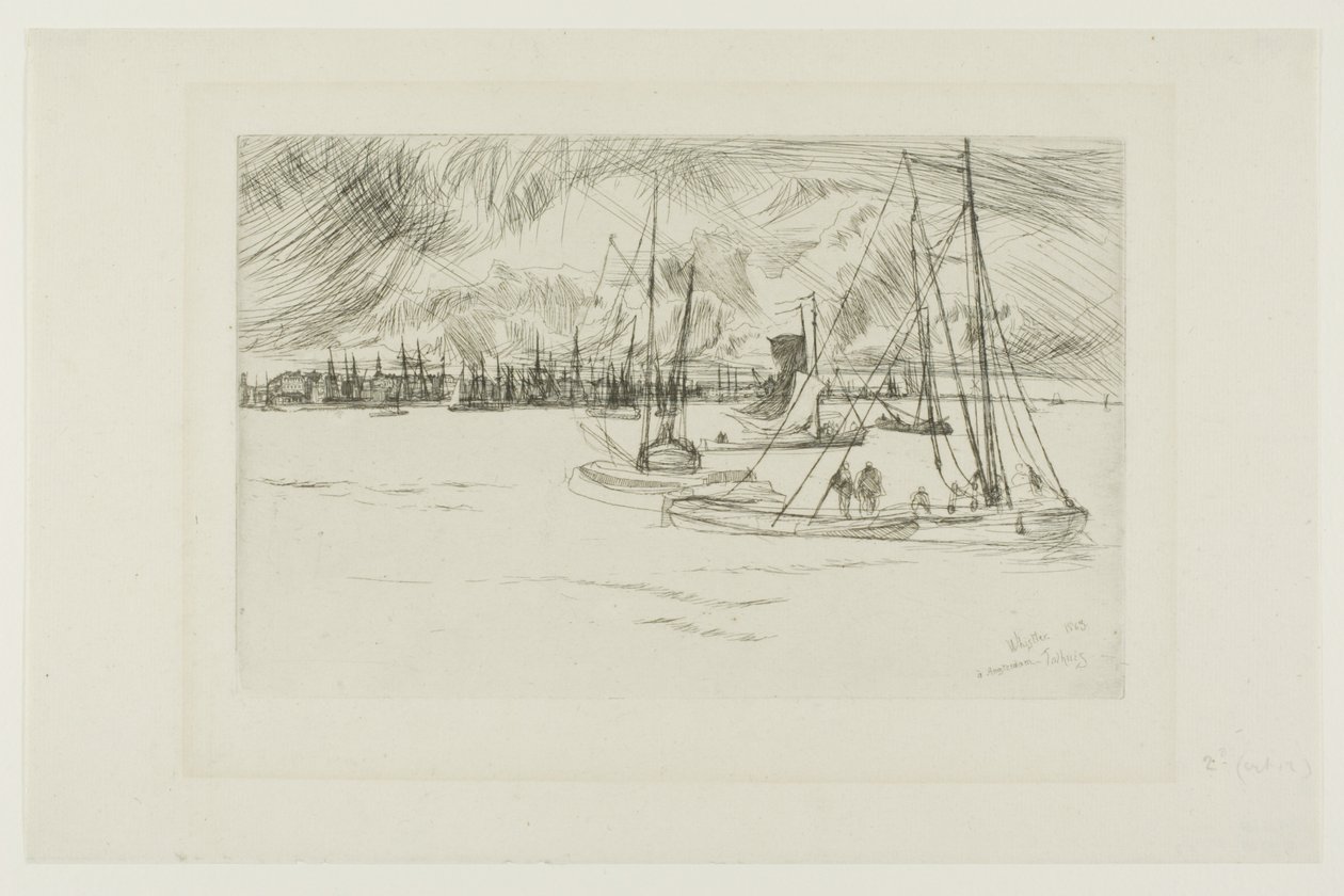 Amszterdam, a Tolhuistól alkotó: James Abbott McNeill Whistler