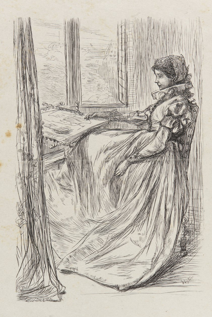 Illusztráció a <em>Szent Bertalan mészárlása előtti reggel</em>hez alkotó: James Abbott McNeill Whistler