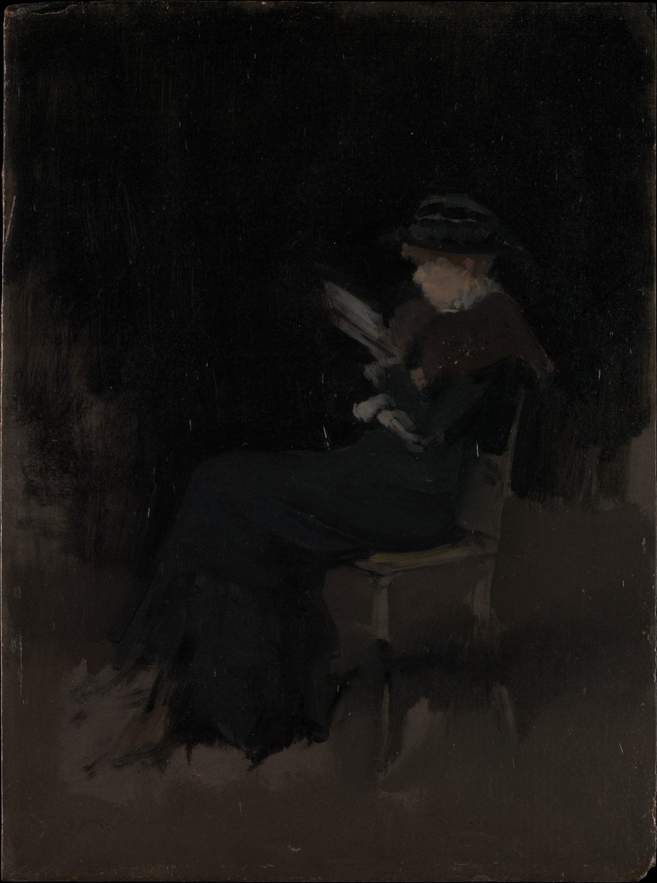 Fekete kompozíció: Olvasó lány alkotó: James McNeill Whistler