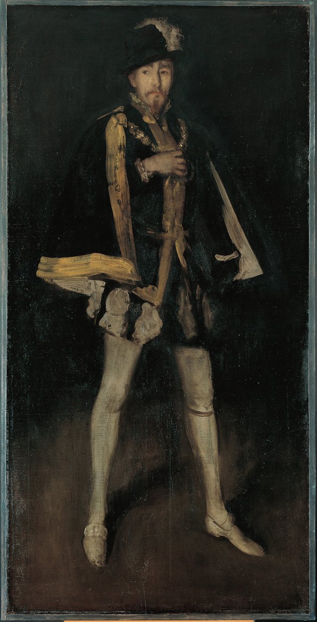 Kompozíció feketével, 3. szám: Sir Henry Irving II. Fülöp spanyol királyként alkotó: James McNeill Whistler