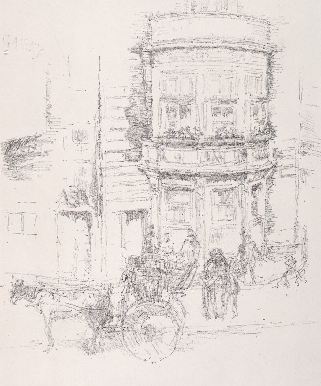 A Gaiety Színház hátsó része alkotó: James McNeill Whistler