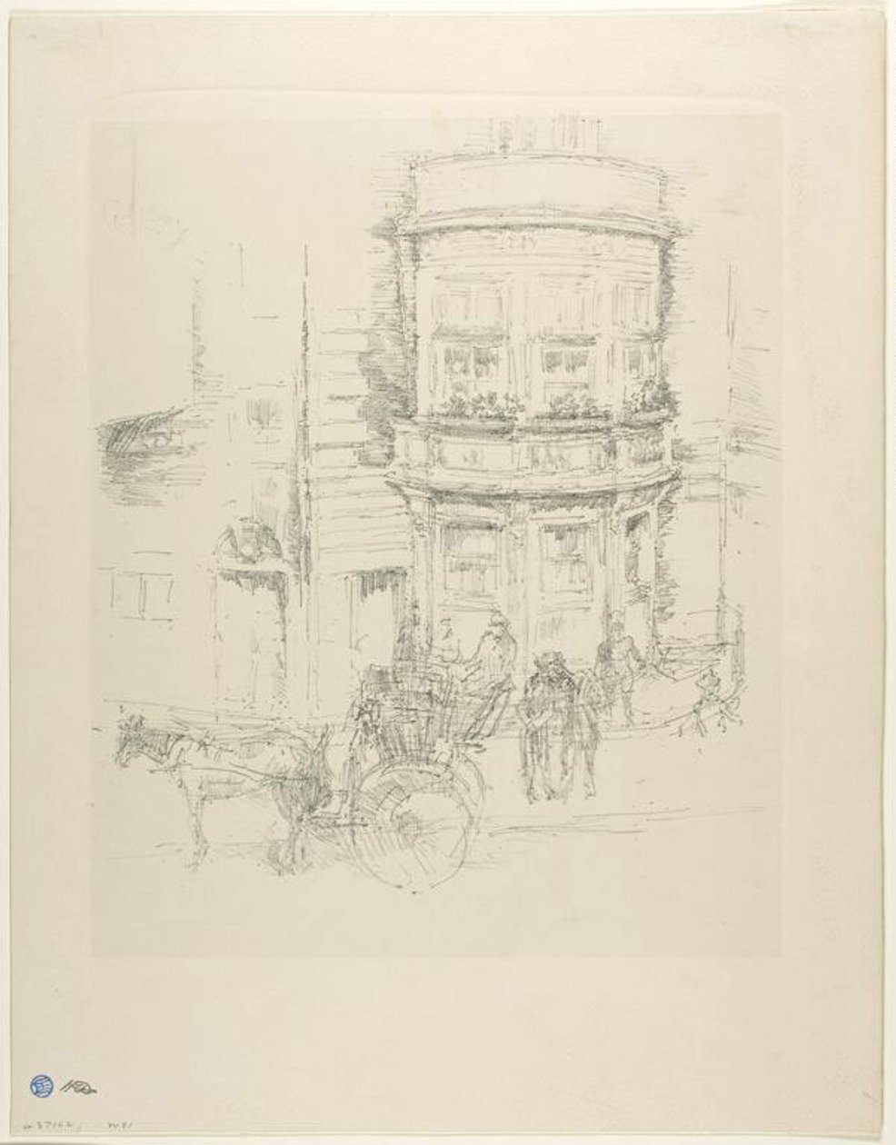 A Gaiety Színház hátsó része alkotó: James McNeill Whistler