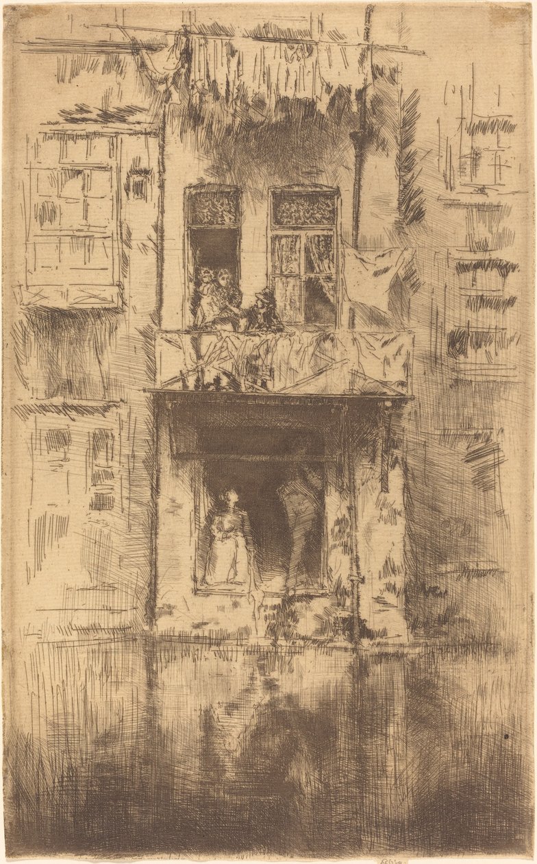 Erkély, Amszterdam alkotó: James Abbott McNeill Whistler