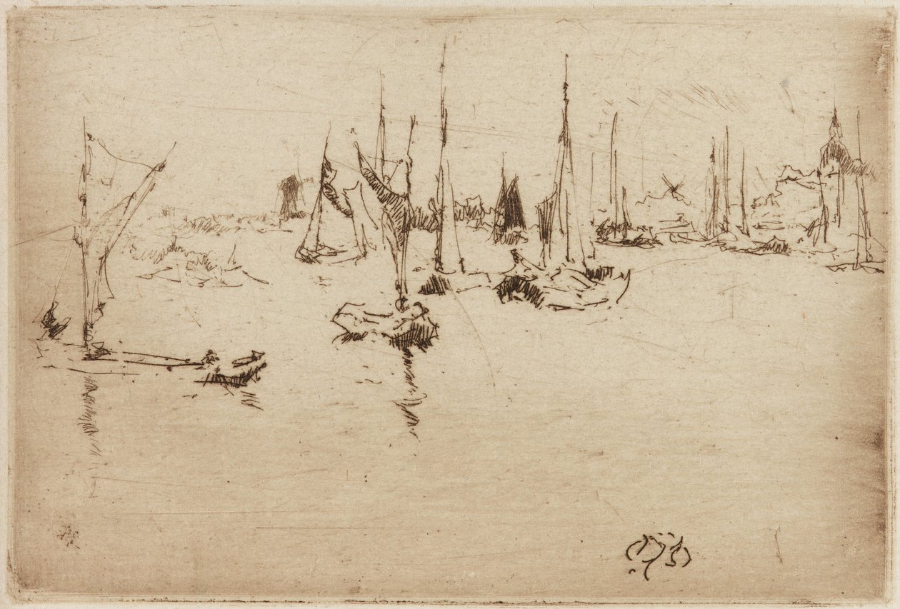 Bárkák, Dordrecht alkotó: James Abbott McNeill Whistler