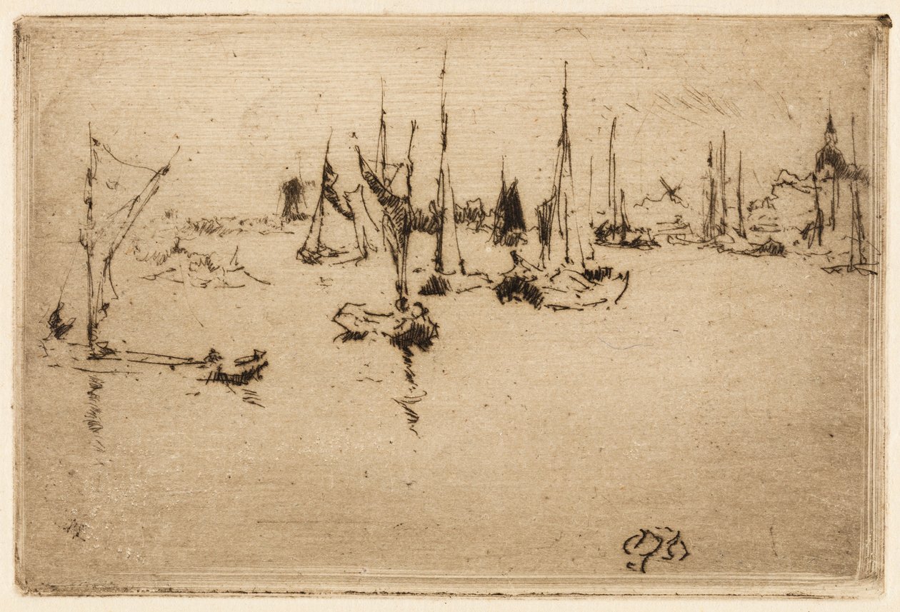 Bárkák, Dordrecht alkotó: James Abbott McNeill Whistler