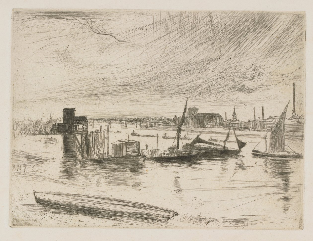 Battersea Dawn (Cadogan móló) alkotó: James Abbott McNeill Whistler
