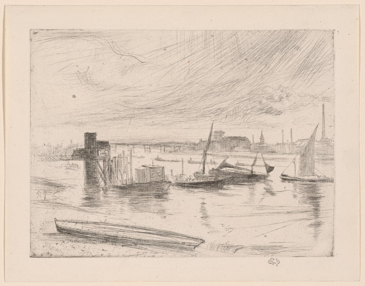 Battersea Dawn (Cadogan Pier) alkotó: James McNeill Whistler