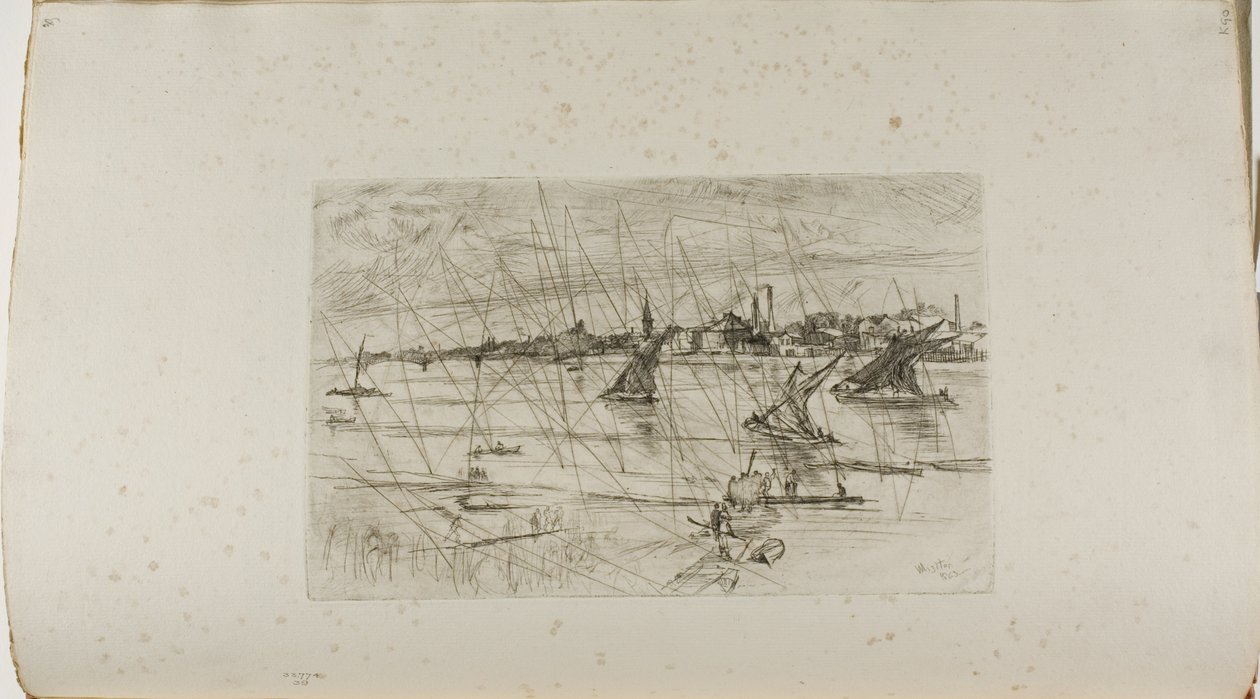 Battersea Reach alkotó: James Abbott McNeill Whistler