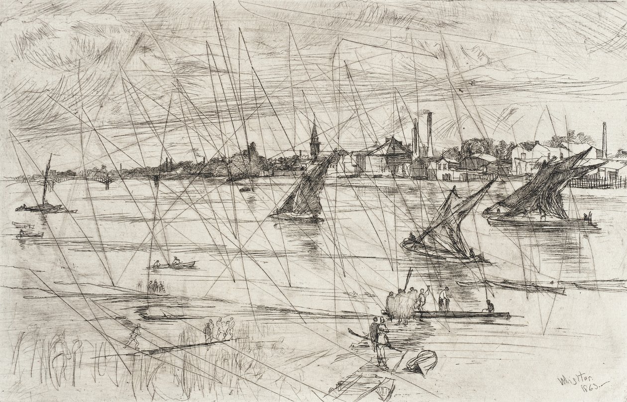 Battersea Reach alkotó: James McNeill Whistler