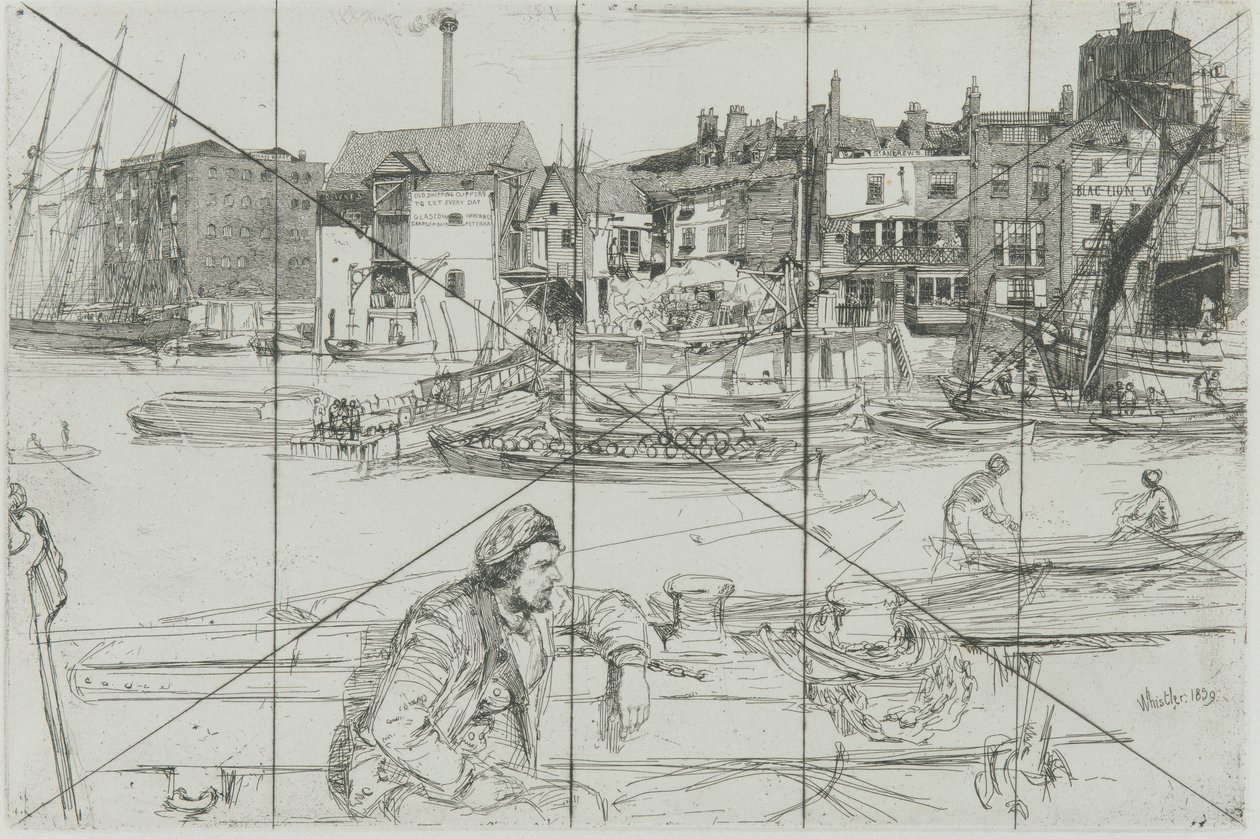 Black Lion Wharf alkotó: James Abbott McNeill Whistler