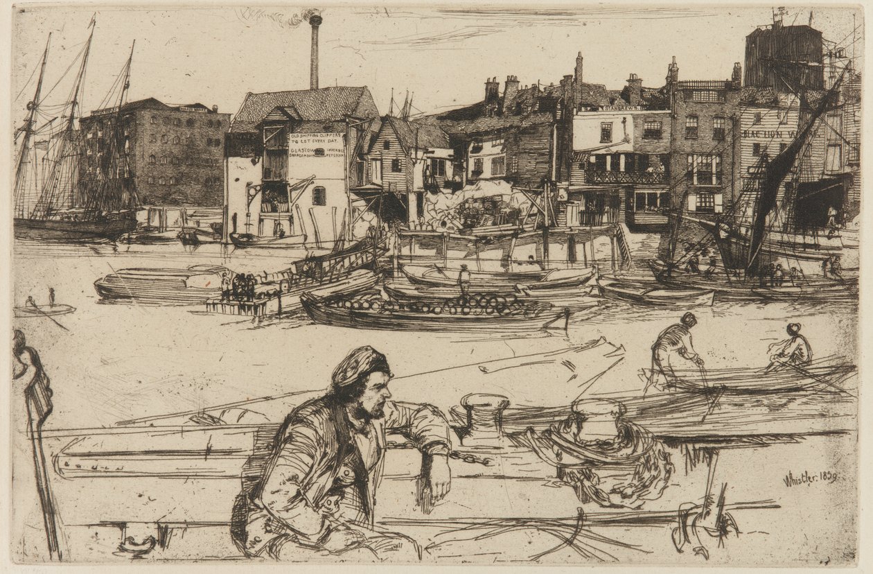 Black Lion Wharf alkotó: James Abbott McNeill Whistler