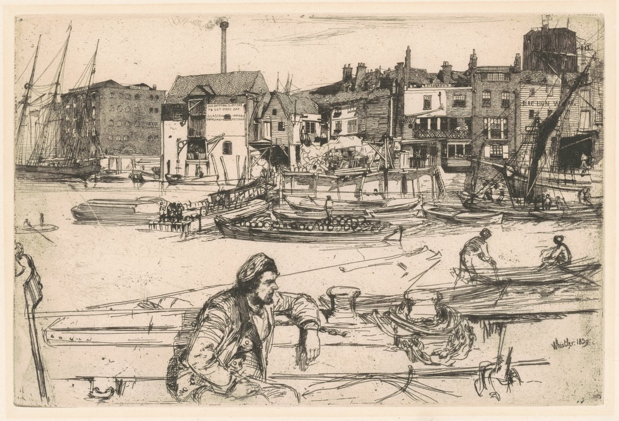 Black Lion Wharf alkotó: James Abbott McNeill Whistler