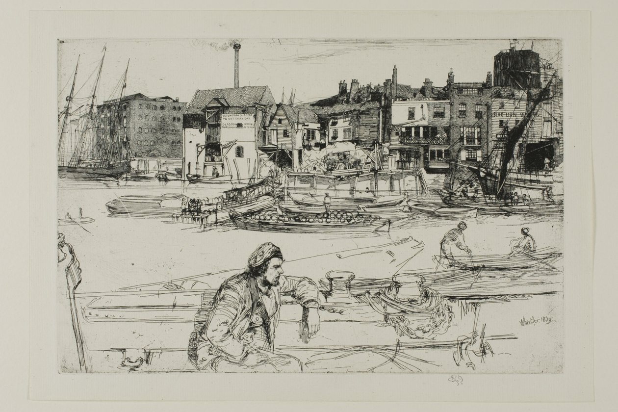 Black Lion Wharf alkotó: James Abbott McNeill Whistler