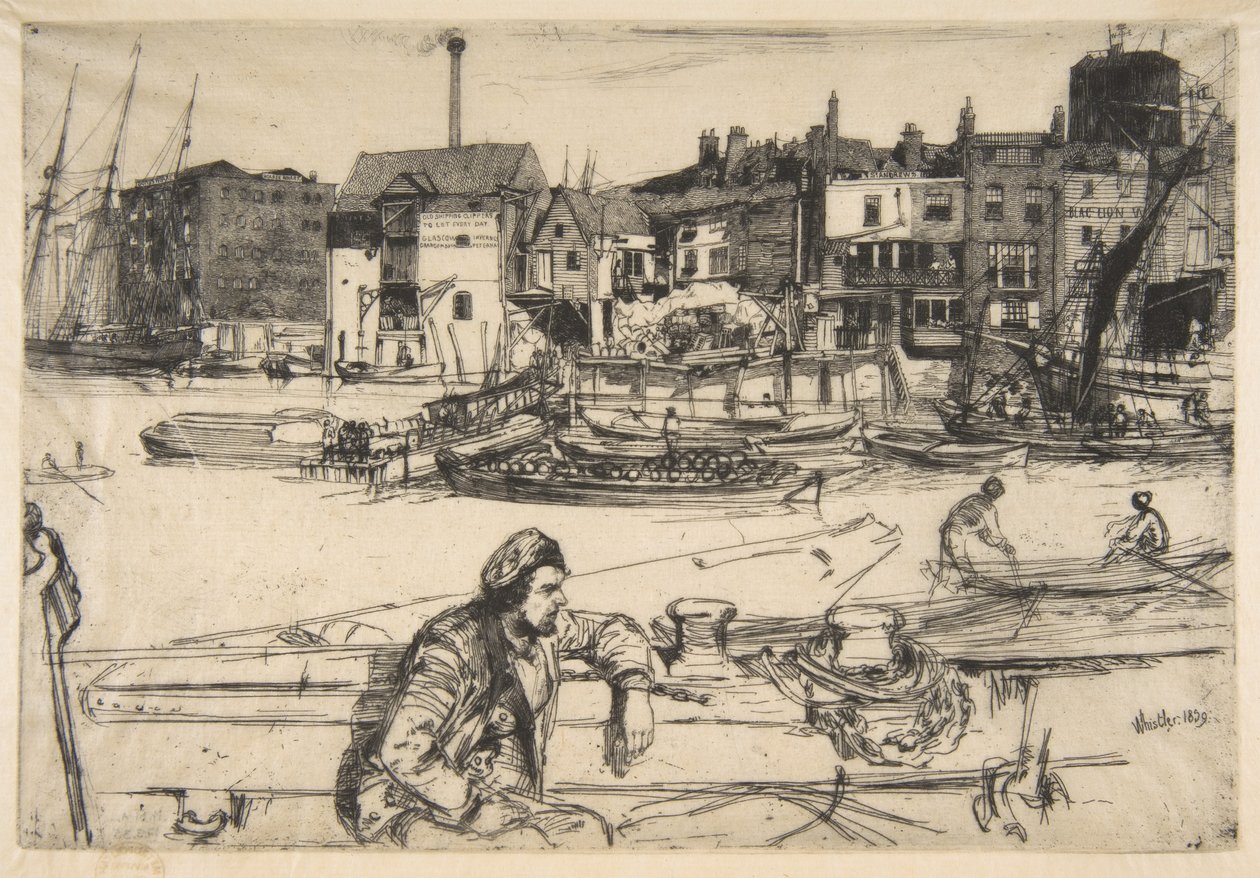 Black Lion kikötő alkotó: James McNeill Whistler