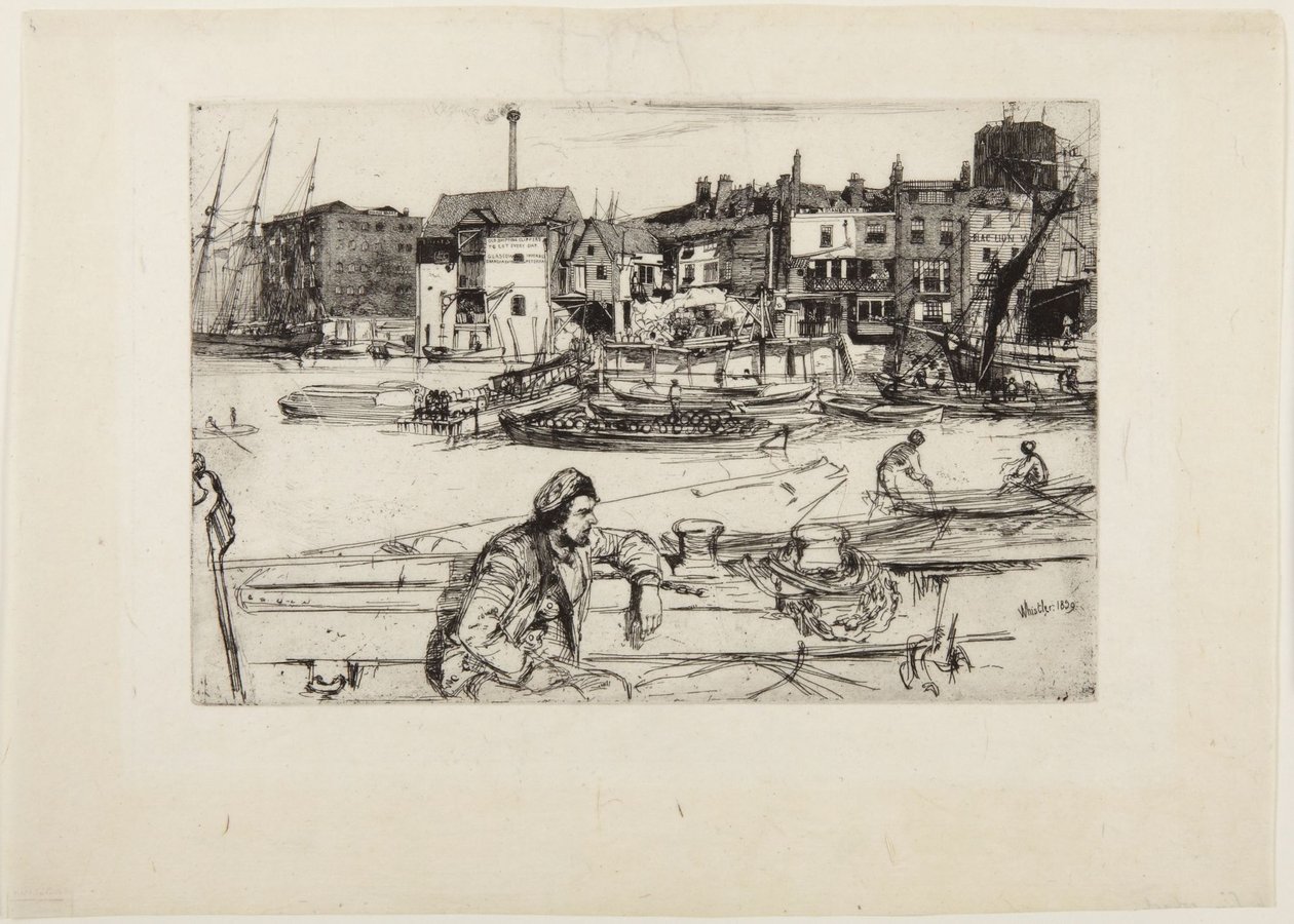 Black Lion kikötő alkotó: James McNeill Whistler