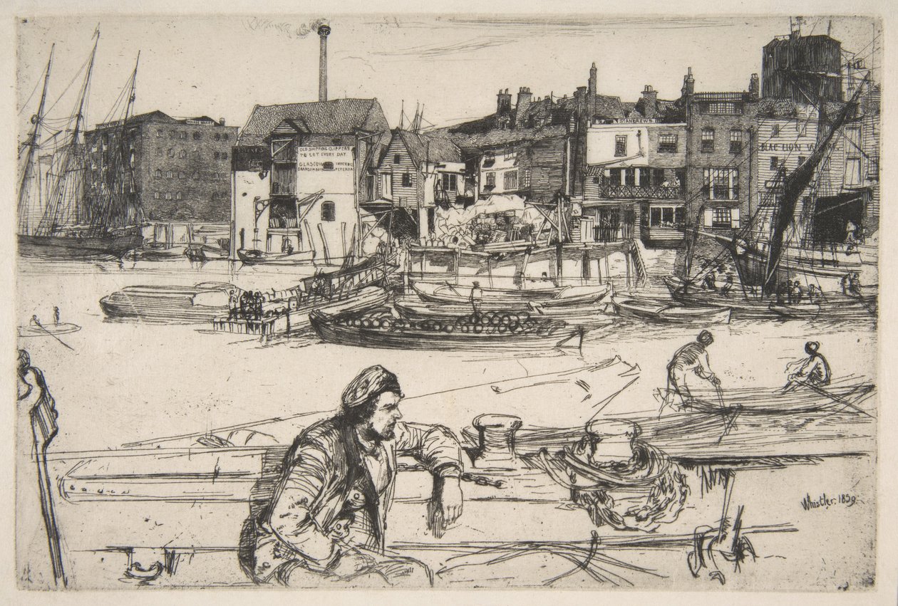 Black Lion kikötő alkotó: James McNeill Whistler