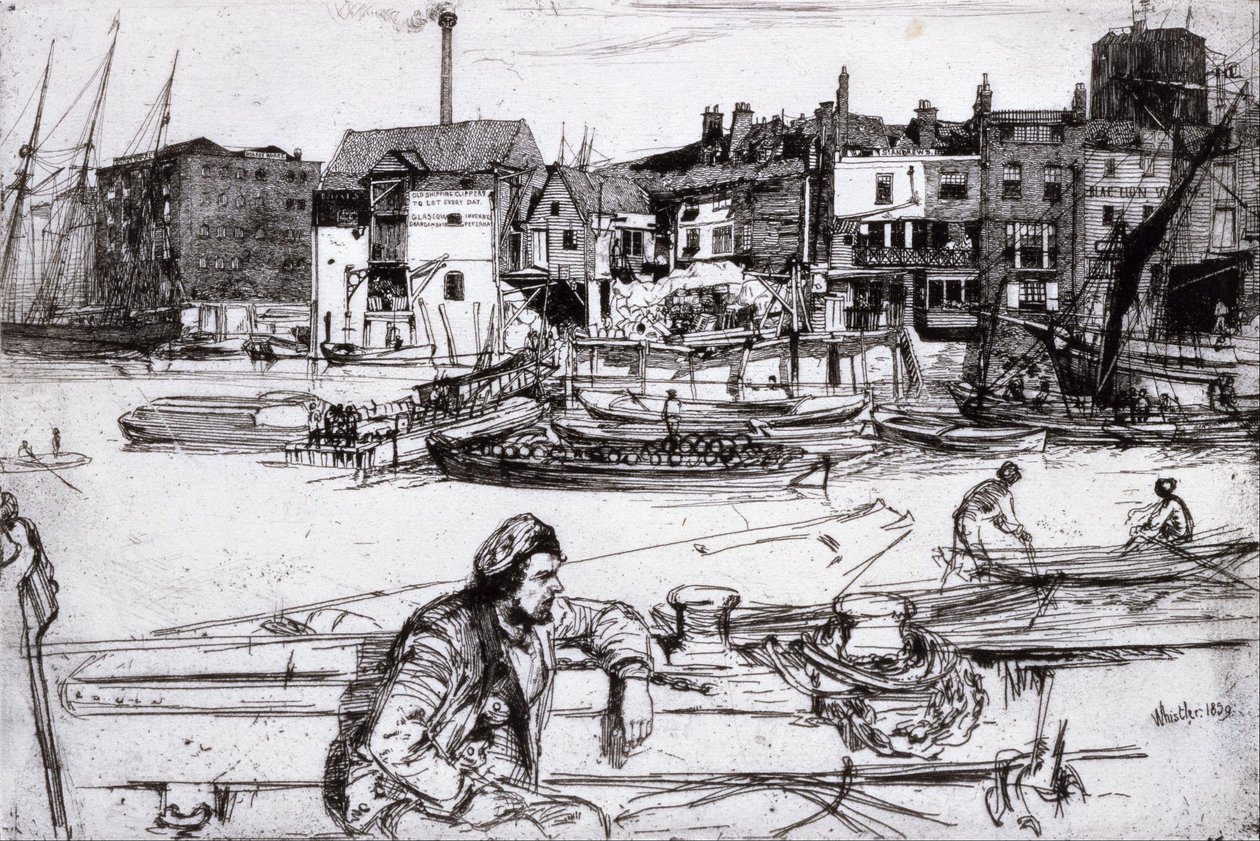 Black Lion Wharf alkotó: James McNeill Whistler