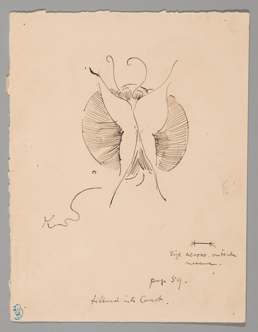 Pillangó (recto); Pillangó töredéke (verso) alkotó: James McNeill Whistler
