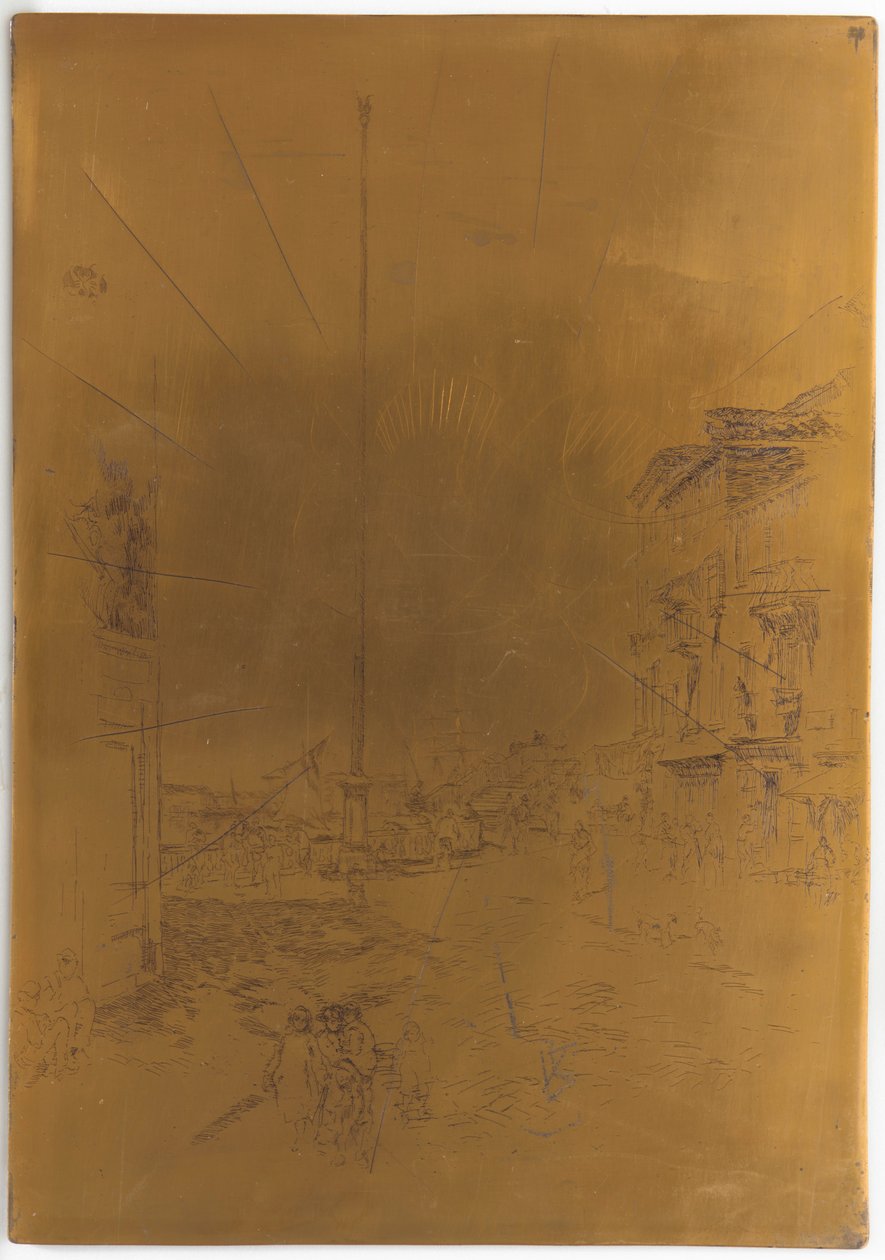 Megszakított nyomólap a <em>A kis árbochoz</em> alkotó: James Abbott McNeill Whistler