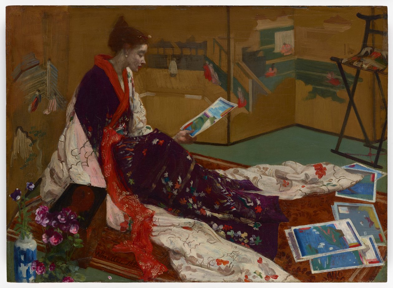 Caprice lila és arany színben: Az arany képernyő alkotó: James Abbott McNeill Whistler
