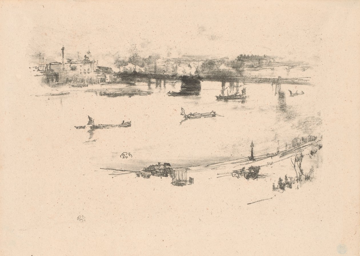 Charing Cross vasúti híd alkotó: James Abbott McNeill Whistler