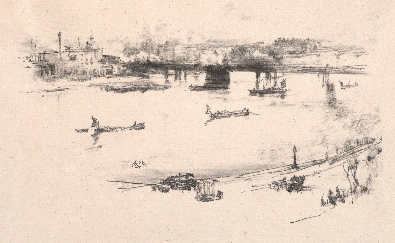 Charing Cross vasúti híd alkotó: James McNeill Whistler