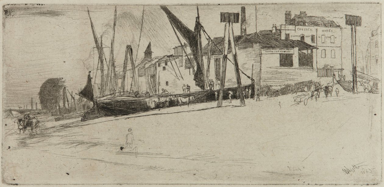 Chelsea Wharf alkotó: James Abbott McNeill Whistler