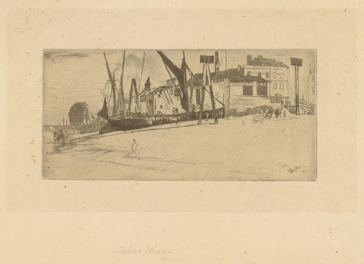 Chelsea Wharf alkotó: James Abbott McNeill Whistler