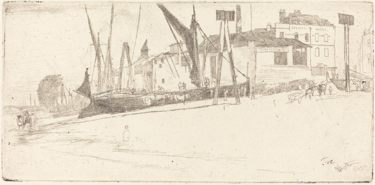 Chelsea Wharf alkotó: James Abbott McNeill Whistler