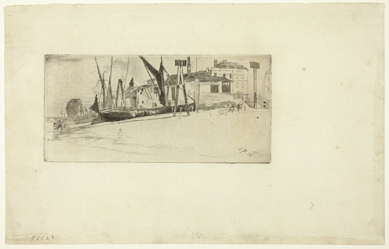 Chelsea Wharf alkotó: James Abbott McNeill Whistler