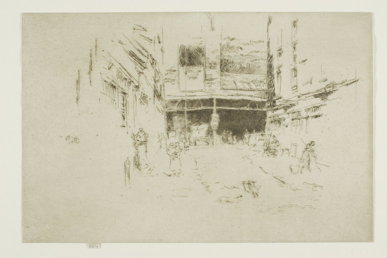 Ruhabörze, Houndsditch, 1. sz alkotó: James Abbott McNeill Whistler